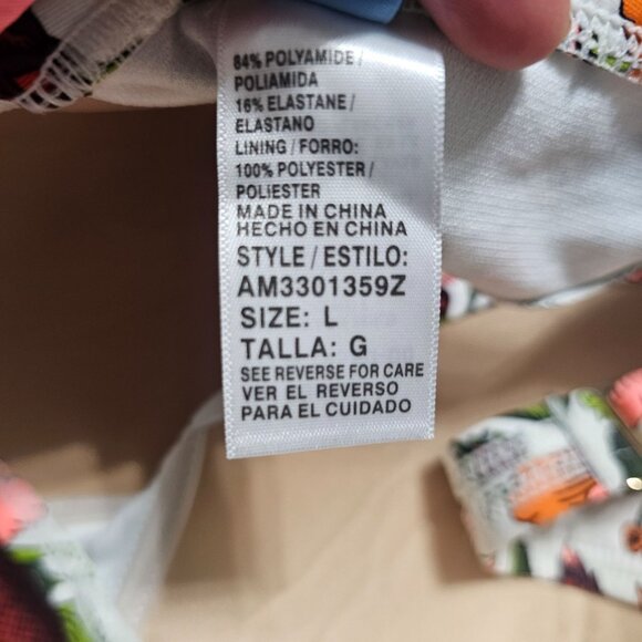 Antonio Melani Floral Twist Bandeau Bikini Set Large 2 Piece Retro Floral Print - Picture 6 of 9